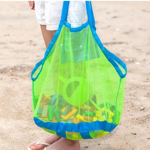 Xplanet Large Mesh Beach Bag - Family Toys Shell Storage Bag - Picture 3 of 6